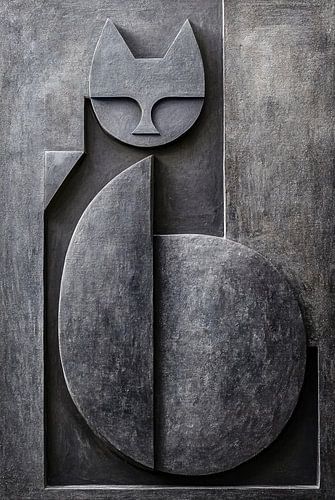 Cat Abstract Sculpture