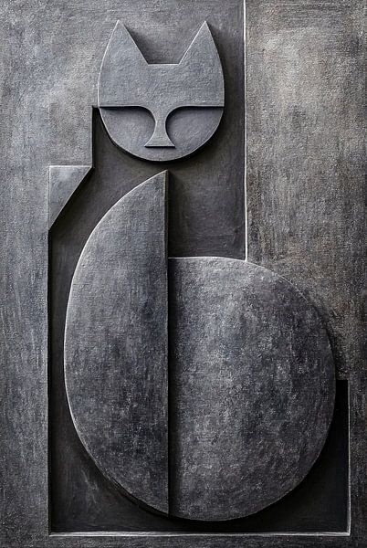 Katze Abstrakte Skulptur von Jacky