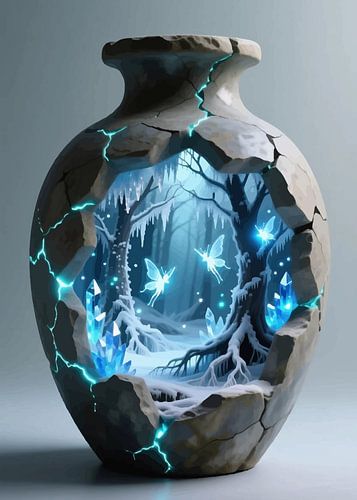 Artistieke decoratieve vaas - Dromerig surrealistisch kunstobject