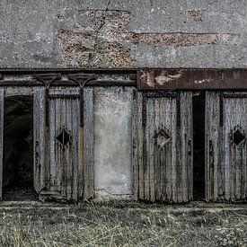 Houten deuren bij een fort van Ans Bastiaanssen