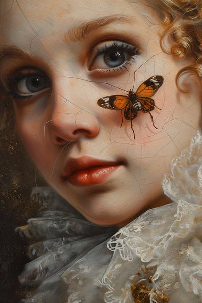 Lady with moth by NJ Midnight Studio