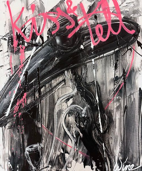 Kiss & Tell - by Geoffrey Wijn (Wine) by Geoffrey Wijn - WINE ART GALLERY