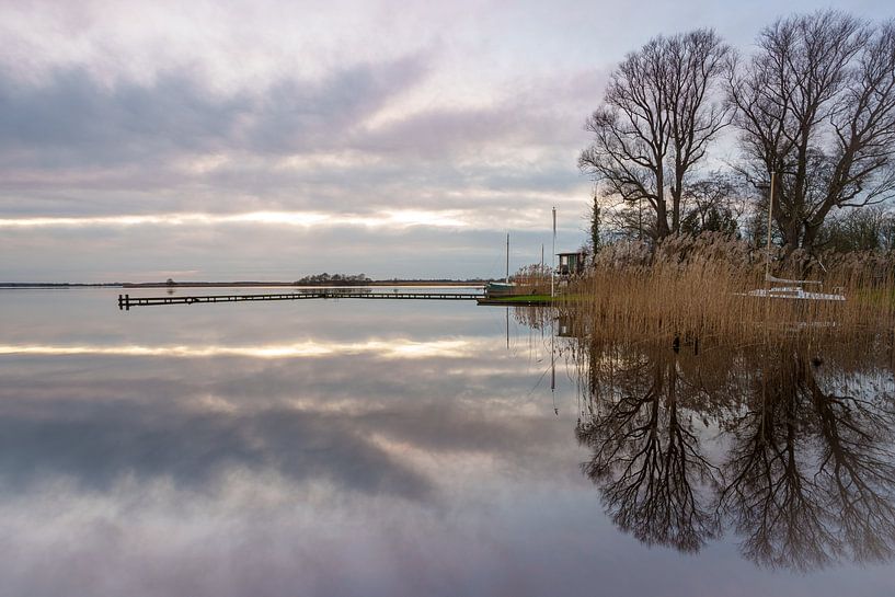 Windless Lake Leekstermeer by R Smallenbroek