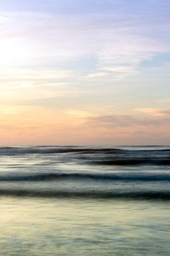 abstracte zonsondergang aan zee