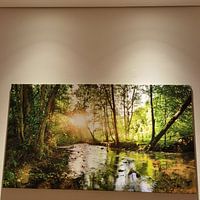 Photo de nos clients: Forêt avec ruisseau par Günter Albers, sur toile