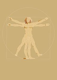 Vitruvian man - Leonardo da Vinci van Debora Van Eijk