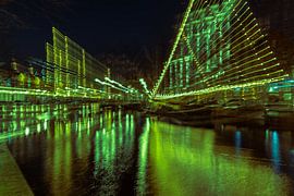 Abstract Gin Boat Schiedam at Christmas by Elena Sinitsina