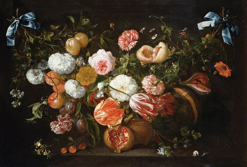 Ein Blumenkranz, Jan Davidsz. de Heem von Bridgeman Masters