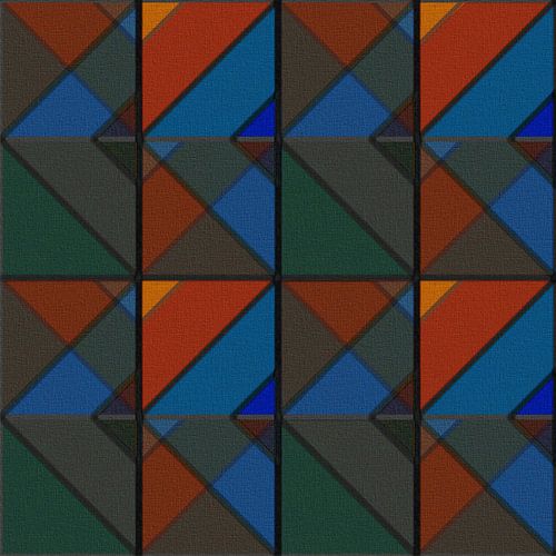 Abstract geometrisch vormen in groen blauw rood tinten