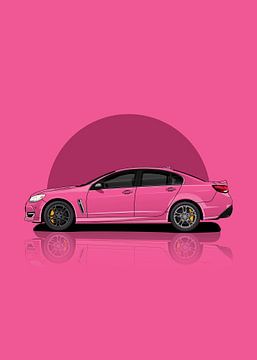 Kunst Auto chevrolet ss rosa von D.Crativeart