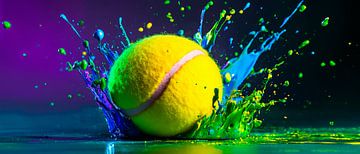 Splashing paint with tennis ball актион by Poster Art Shop