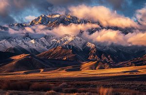 Berge im Abendrot