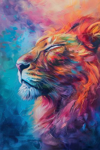 Dreamy Lion - rainbow