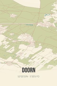 Vintage landkaart van Doorn (Utrecht) van Rezona