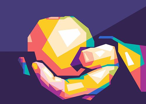 Appelvruchten vasthouden Popart