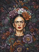 Frida - braune Blumenmuster