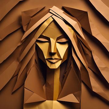 Woman Origami van FoXo Art