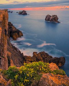 Sonnenuntergang in Urro del Manzano, Kantabrien, Spanien