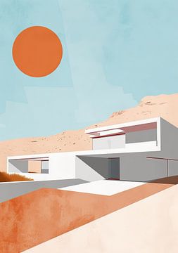 Bauhaus Poster Kunstdruk Ontwerp Architectuur van Niklas Maximilian