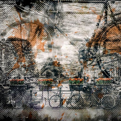 City-Art AMSTERDAM Fahrräder  von Melanie Viola