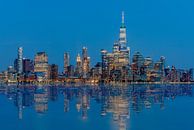 Manhattan Skyline mit Reflexion aus Hoboken, New Jersey von Jan van Dasler Miniaturansicht