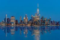 Manhattan Skyline with reflection from Hoboken, New Jersey