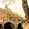 Nonnenbrug met Academiegebouw Leiden Nederland Oud by Hendrik-Jan Kornelis