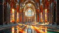 Kathedraal kleurrijk artistiek panorama van TheXclusive Art thumbnail