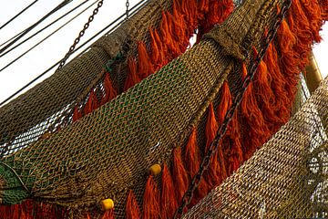 Netten van een vissersboot, Texel van Anne Ponsen