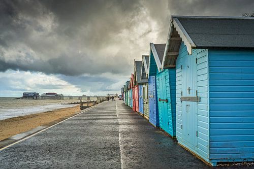 Strandhuisjes in Cromer van Peet Romijn