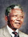 Olieverf portret van Nelson Mandela van Bert Hooijer thumbnail