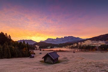 Autumn sunrise at Lake Geroldsee