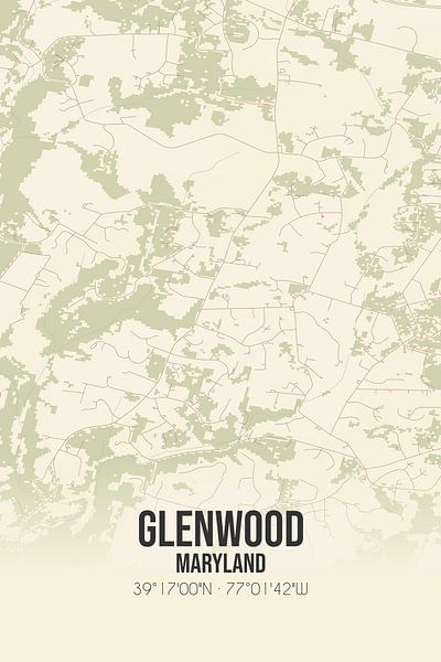 Vintage map of Glenwood (Maryland), USA. by Prints of Place