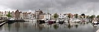 Panorama (3:1) city harbor Goes