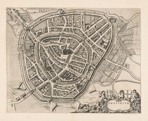 Plattegrond van Amersfoort, anno 1652