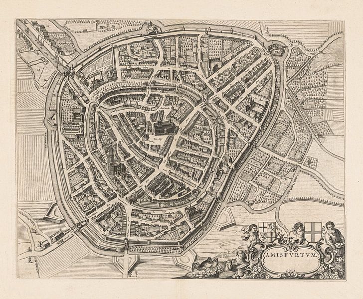 Plattegrond van Amersfoort, anno 1652 van Gert Hilbink