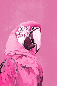 Perroquet Macaw en rose sur Whale & Sons