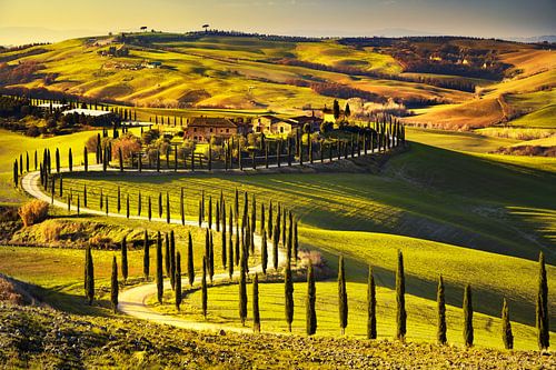 De kleuren van Crete Senesi. Toscane
