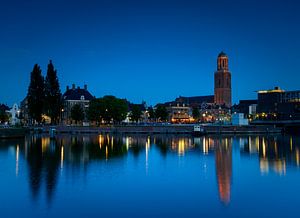  Ansicht von Zwolle in den Abend