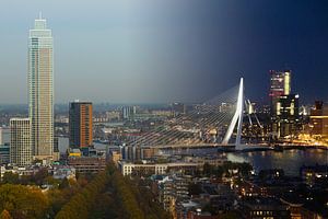 Jour VS nuit, skyline Rotterdam sur Nynke Altenburg