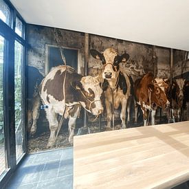 Kundenfoto: Kühe im alten Kuhstall von Inge Jansen, auf Fototapete
