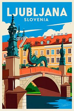 Ljubljana, Slowenien. von Poster Art Shop