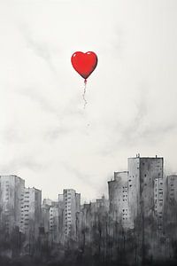 Banksy Mädchen mit Luftballons | Banksy Style | Graffiti