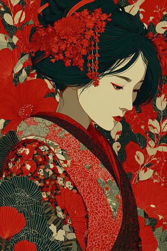 schilderachtige japanse kunst Geisha