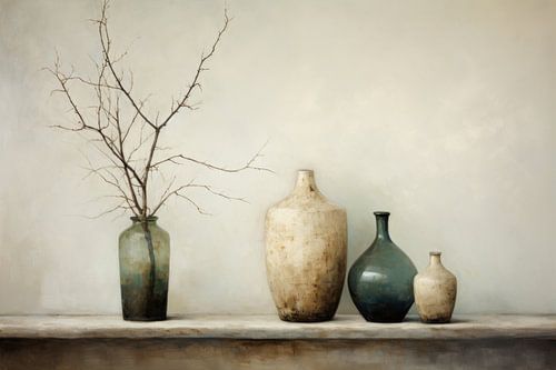 Stilleven in wabi-sabi stijl