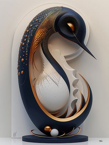 sculptuur uit dier en mens