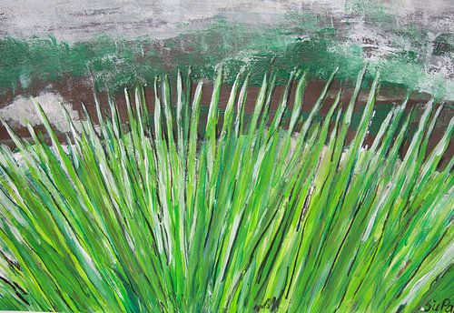 Grasgrün abstrakt