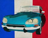 Citroen DS met Franse vlag van Jan Keteleer thumbnail