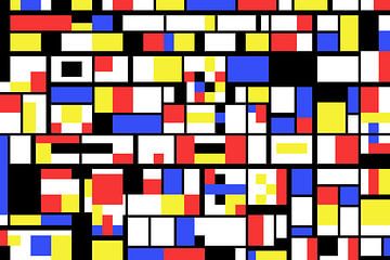 Piet Mondriaan stijl abstract en non-figuratief