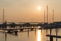 cold sunset at Loosdrecht harbour